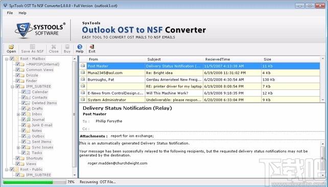 SysTools Outlook OST to NSF Converter下载,OST转NSF转换器